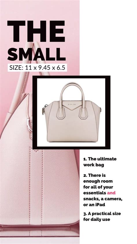 givenchy antigona size chart|givenchy antigona shopper tote.